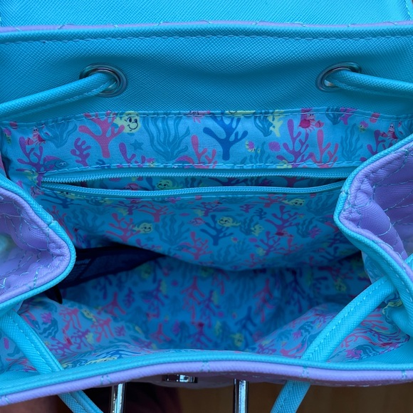 Loungefly Little Mermaid Mint and Lavender Backpack (used 1 trip) - Picture 7 of 10